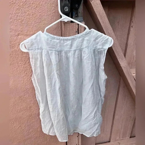 B.D. Baggies Button Up Cotton Tank Blouse - Picture 2 of 4